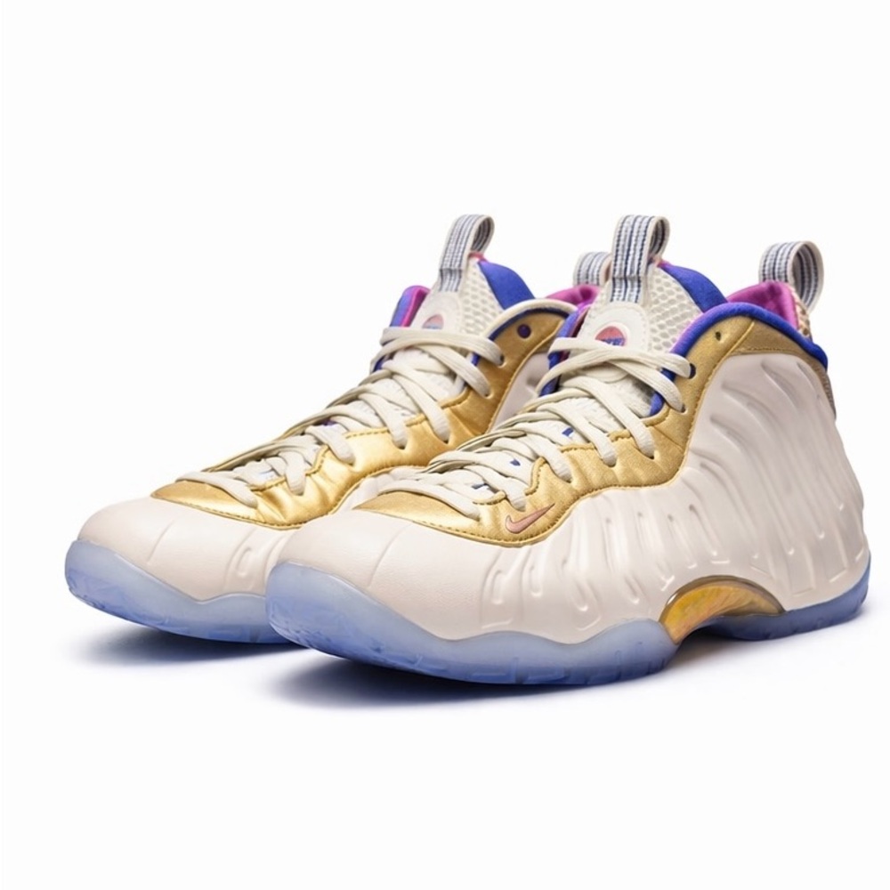 Nike Little Posite One GS White Fuchsia Blast size 6.5Y peanut butter & Jelly